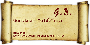 Gerstner Melánia névjegykártya